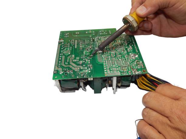 Repair of electronic devices, soldering parts